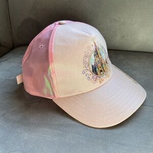 NWT Walt Disney World 50th Anniversary Cinderella Castle baseball cap pink adult